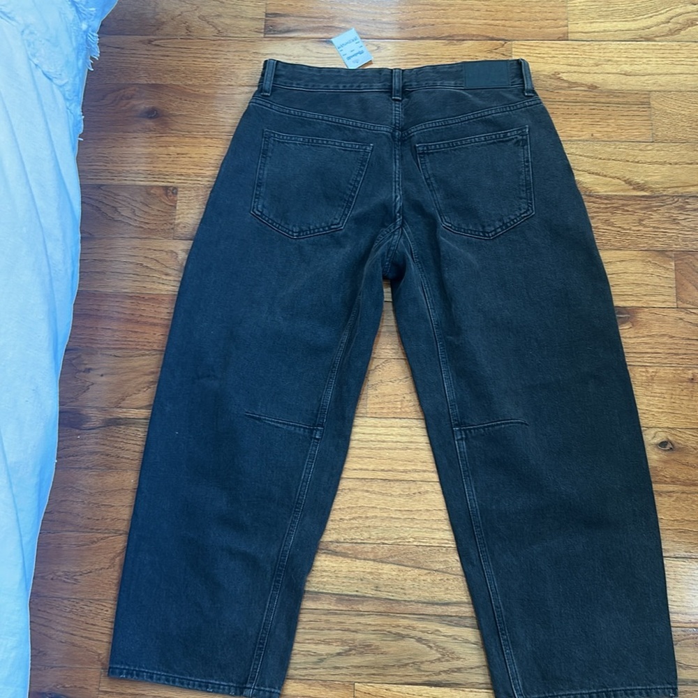 New Madewell The Petite Darted Barrel-Leg Jean 27P - Picture 8 of 9